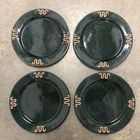 Frankoma King Ranch Forest GREEN Set of 4 Salad Plates Pottery