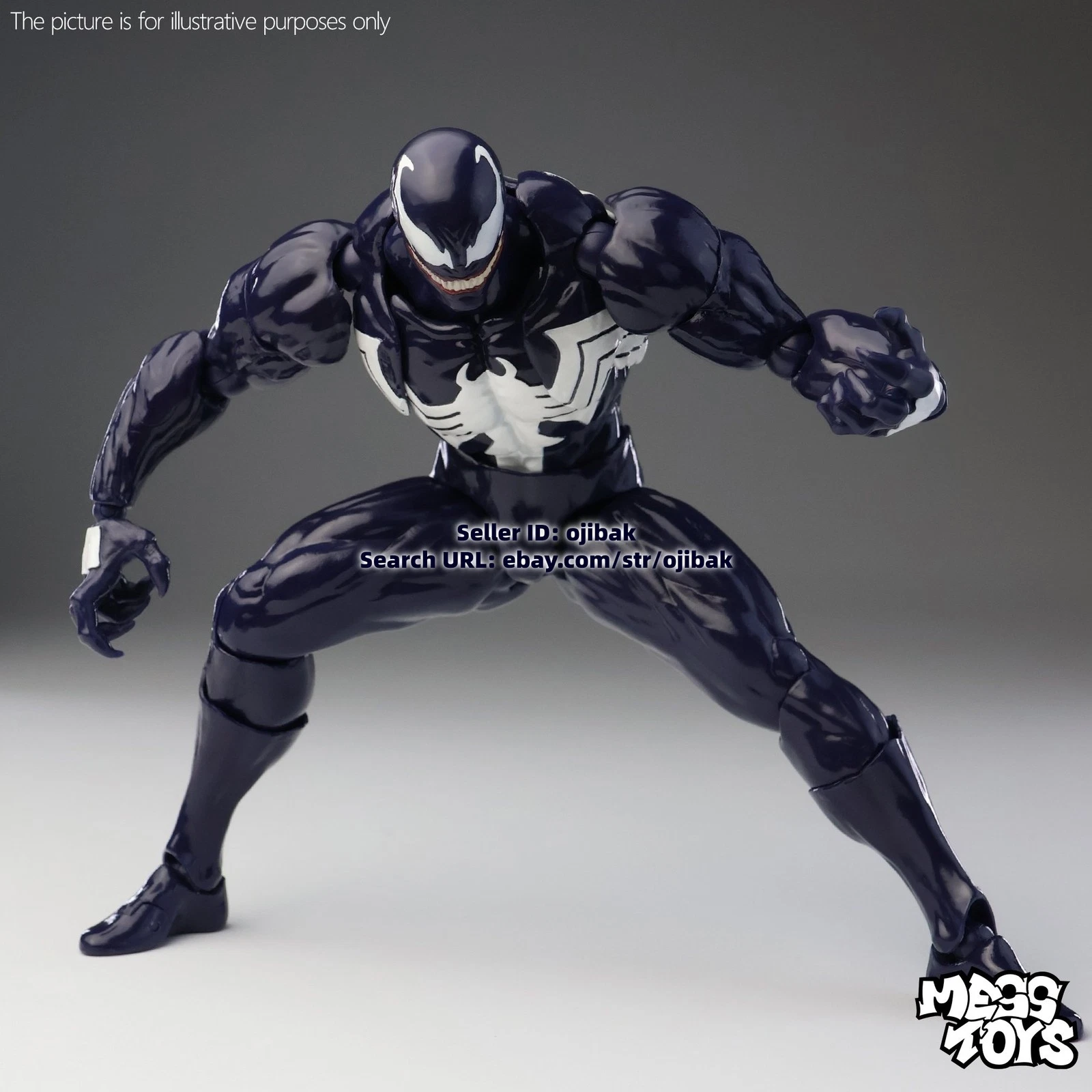 Mess Toys Venom Lethal Neighbor 1/12 Spider-Man Symbiote Action Figure US STOCK image 21
