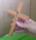 Decorative Wooden Cross w/Single Nail Rustic Home Decor 6"x4" Wall Hanging — photo 8