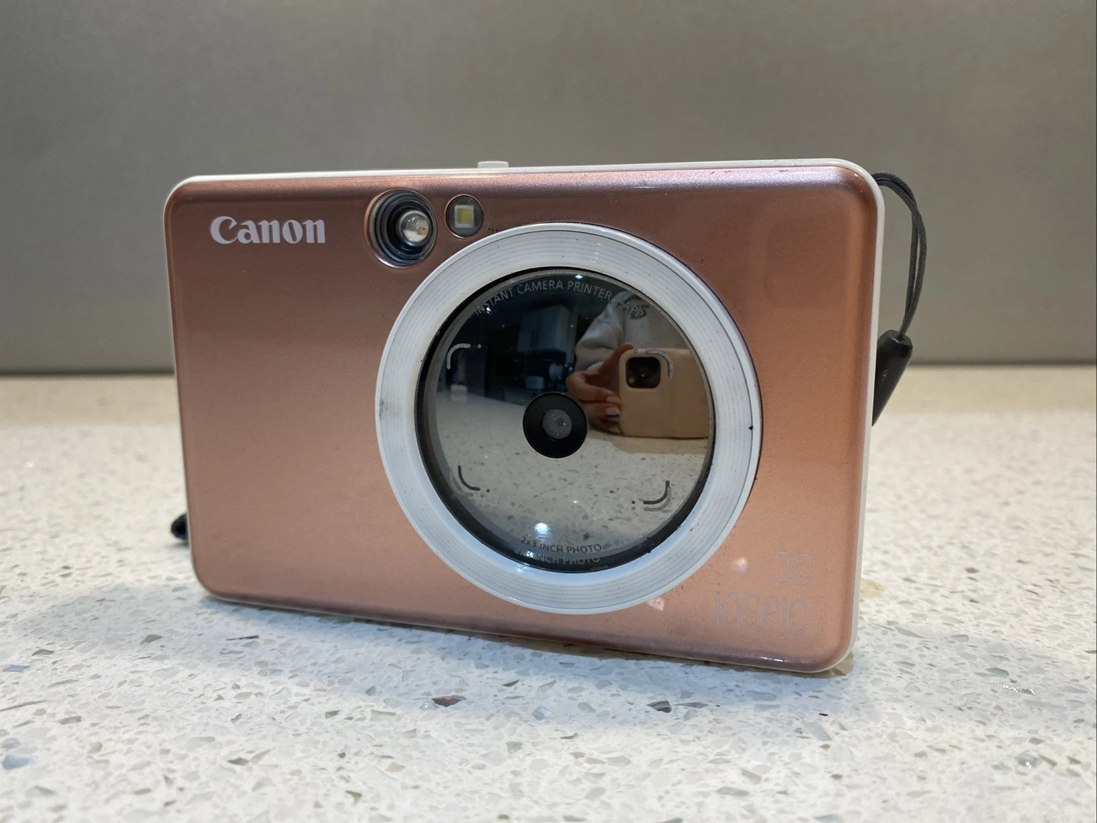 Canon Inspic S ZV-123A Instant Camera Printer Selfie Camera White - Vintage