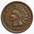 1907 1c Indian Head Cent - RAW - Great Detail / Nice Penny