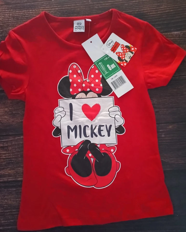 Disney T-shirt fille rouge. Manches Courtes 8 ans.  - Photo 3/3