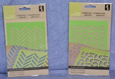 Inkadinkado - STICKY STENCILS: Lot of 2: Herringbone  Retro Pattern: NEW 