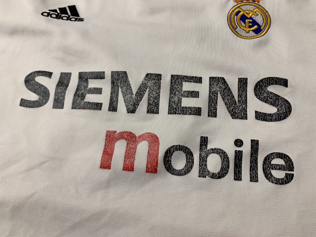 Real Madrid M Jersey 2003 2004 White Shirt Home Soccer Real Madrid M Jersey 2003 2004 White Shirt Home Soccer