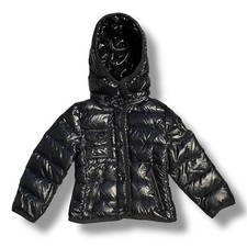 Moncler Girls Black Hooded Down Jacket Size 4 Years