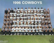 1996 DALLAS COWBOYS FOOTBALL TEAM 8X10 PHOTO PICTURE