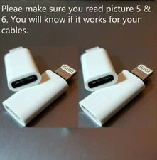 4x Lot4 USB-C Type C Female to 8 Pin Male Charger Adapter for Mobile Cell Phone