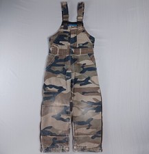 Walls Camouflage Bib Overalls Boys Medium 8-10 Insulated Hunting Tough Wear