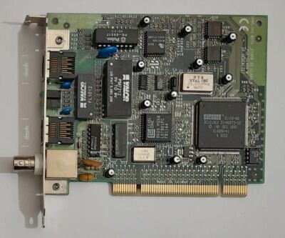 Accton EN1207 PCI Network Card (RJ45, BNC, Ethernet, DEC 21140, Retro, 1996)