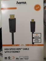 Hama Video Hdmi-Adapter Kabel Standard/Micro M/M 1,5 M 4K Uhd Ethernet Vergoldet