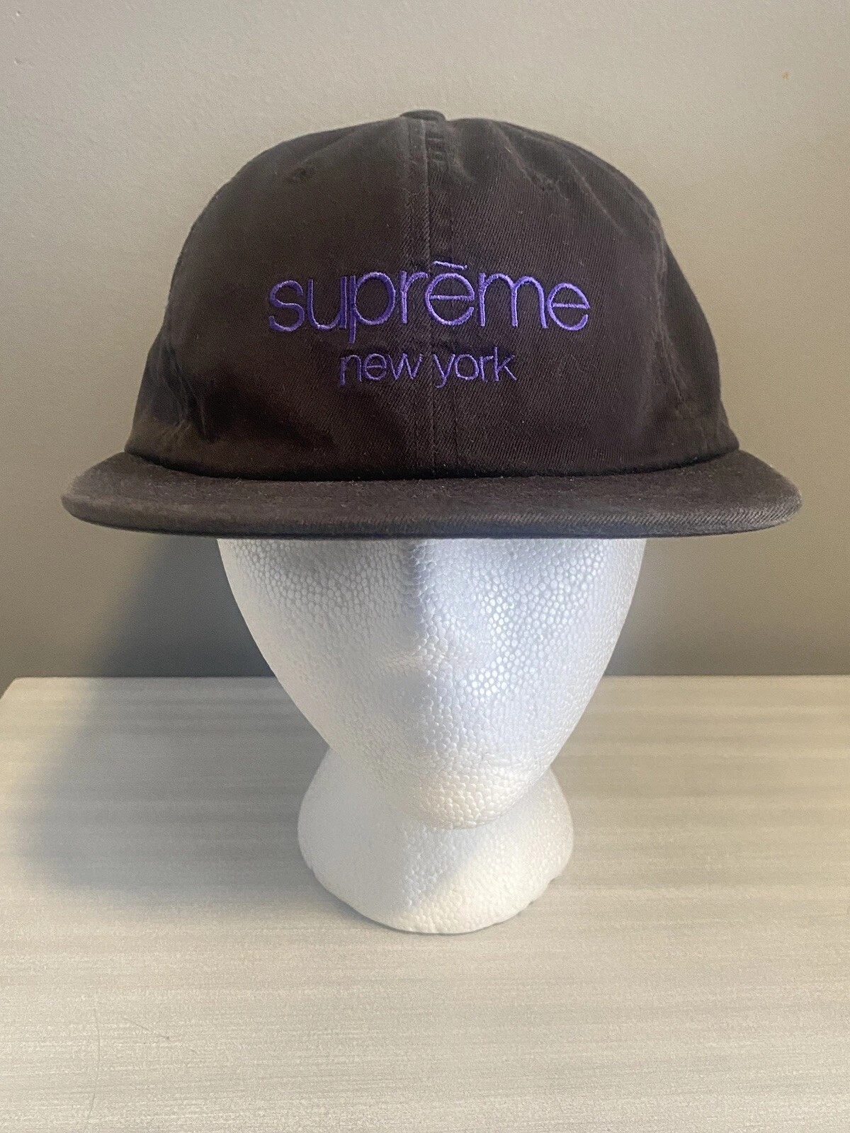 Casquette chapeau Supreme New York logo classique noir bretelles adulte système d'exploitation