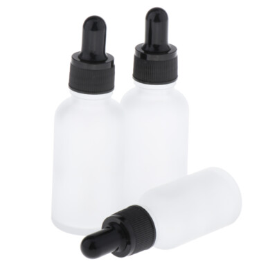 Packung mit 3 Stück Augentropfflaschen 30ml/1oz, leere weiße Milchglasflaschen