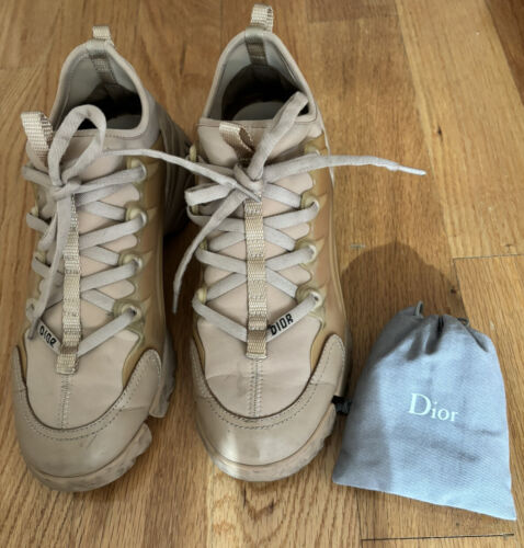 Dior D-Connect Nude Technical Fabric Women’s Sneakers Size 39- US 8 - Afbeelding 1 van 9