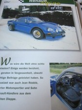 Dream car data sheet Renault Alpine Type 1