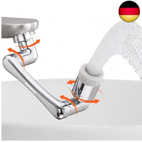 Bad Wasserhahn Aufsatz Drehbarer Wasserhahn VerläNgerung Mit Wassersparer,-image