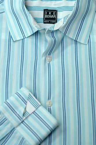 Camisa informal de algodón rayas y blanca para niño Ike Behar L grande |