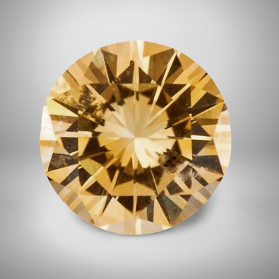 Yellow Sapphire Round Cut Gemstone 5.1 Cts - 12 mm Vivid Loose Gem