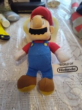 2019 World of Nintendo Super Mario Red Blue Overalls Plush Stuffed Toy Free Ship