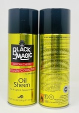 BLACK MAGIC OIL SHEEN HAIR SPRAY AFRICAN CHERRY     2 Bottle 10.5OZ Each