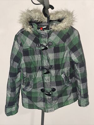Winterjacke Herbst Jacken Kariert Warme H&M, Jacke 40 Grün