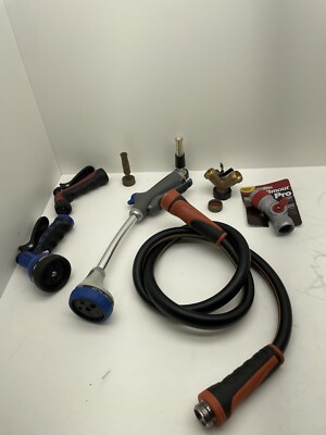 Lot Of Garden Hose Nozzles And Accessories- Gilmour, Dramm, Giraffe Tools