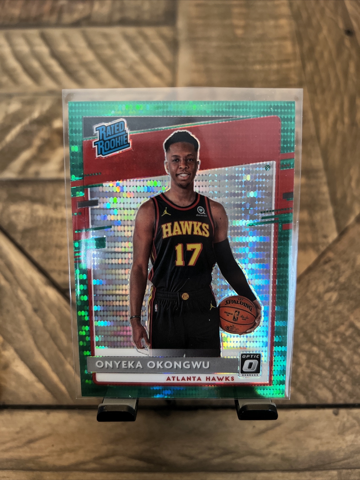 2020-21 Optic Onyeka Okongwu Fanatics Green Pulsar Rated Rookie RC #156 SP Hawks