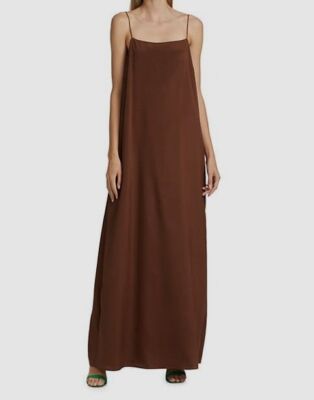 Lafayette 148 New York Organic Silk Georgette A-Line Slip Dress - Copper Dust - Small Lafayette 148 New York Organic Silk Georgette A-Line Slip Dress - Copper Dust - Small
