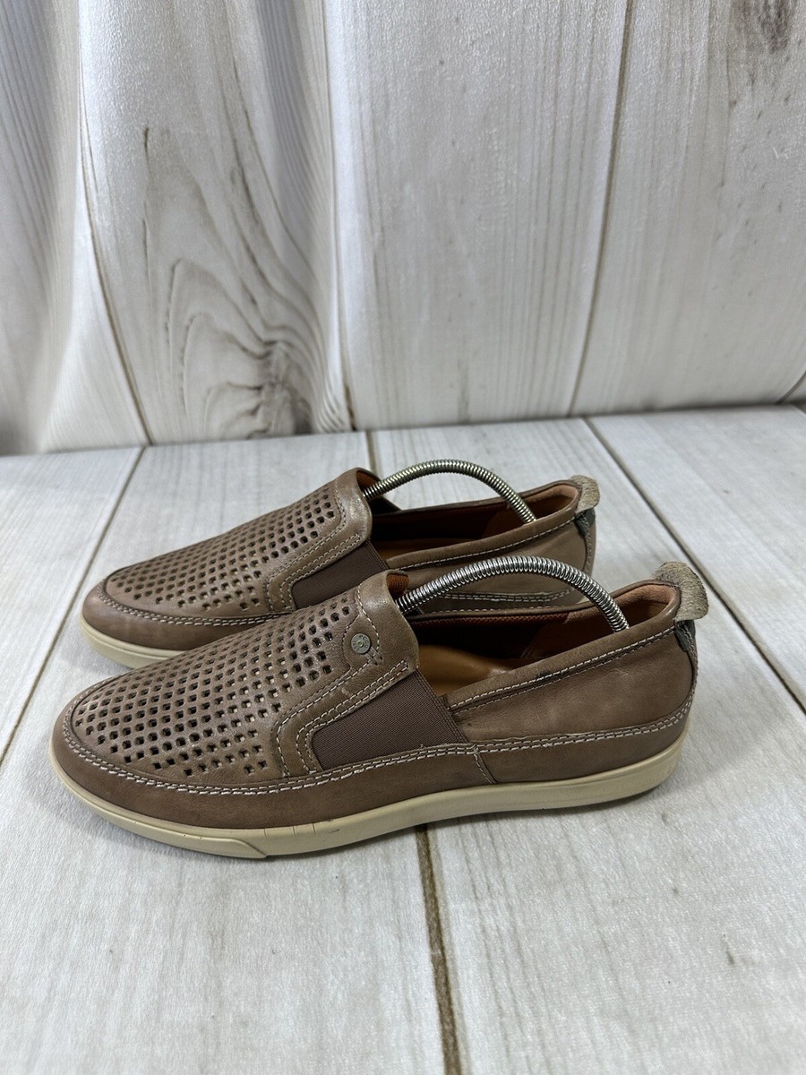 Ecco Collin Mens Shoes 7-7.5 (41) Leather Loafer Brown Laser  display picture 2