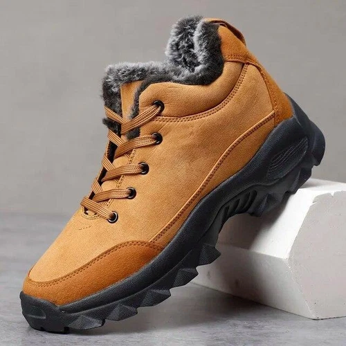 Herren Fell Gefüttert Winter Schnee Stiefel Outdoor Wasserdicht Arbeitsschuhe Wandern Walking - Bild 26 von 27