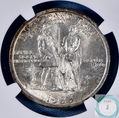 1935 Boone Commemorative 50c NGC MS 66+ w/CAC Endorse - Vintage Booming Luster - Picture 5 of 12