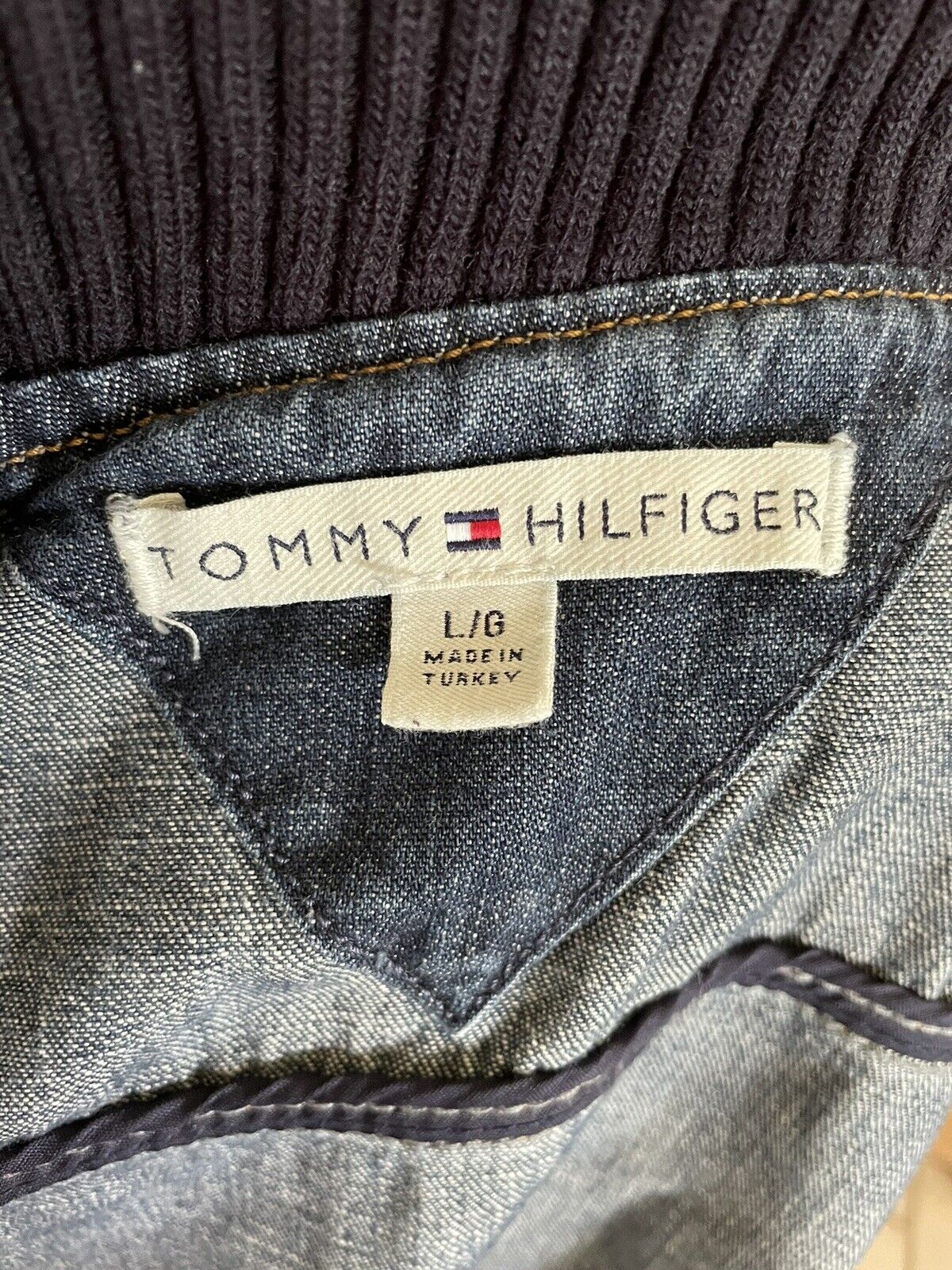 Tommy Hilfiger VTG womens  Cropped Y2K Jean Jacke… - image 4