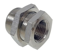 ITV Nickel Plated Brass Bulkhead Fittings with M5 & 1/8" - 1/2" BSP Threads