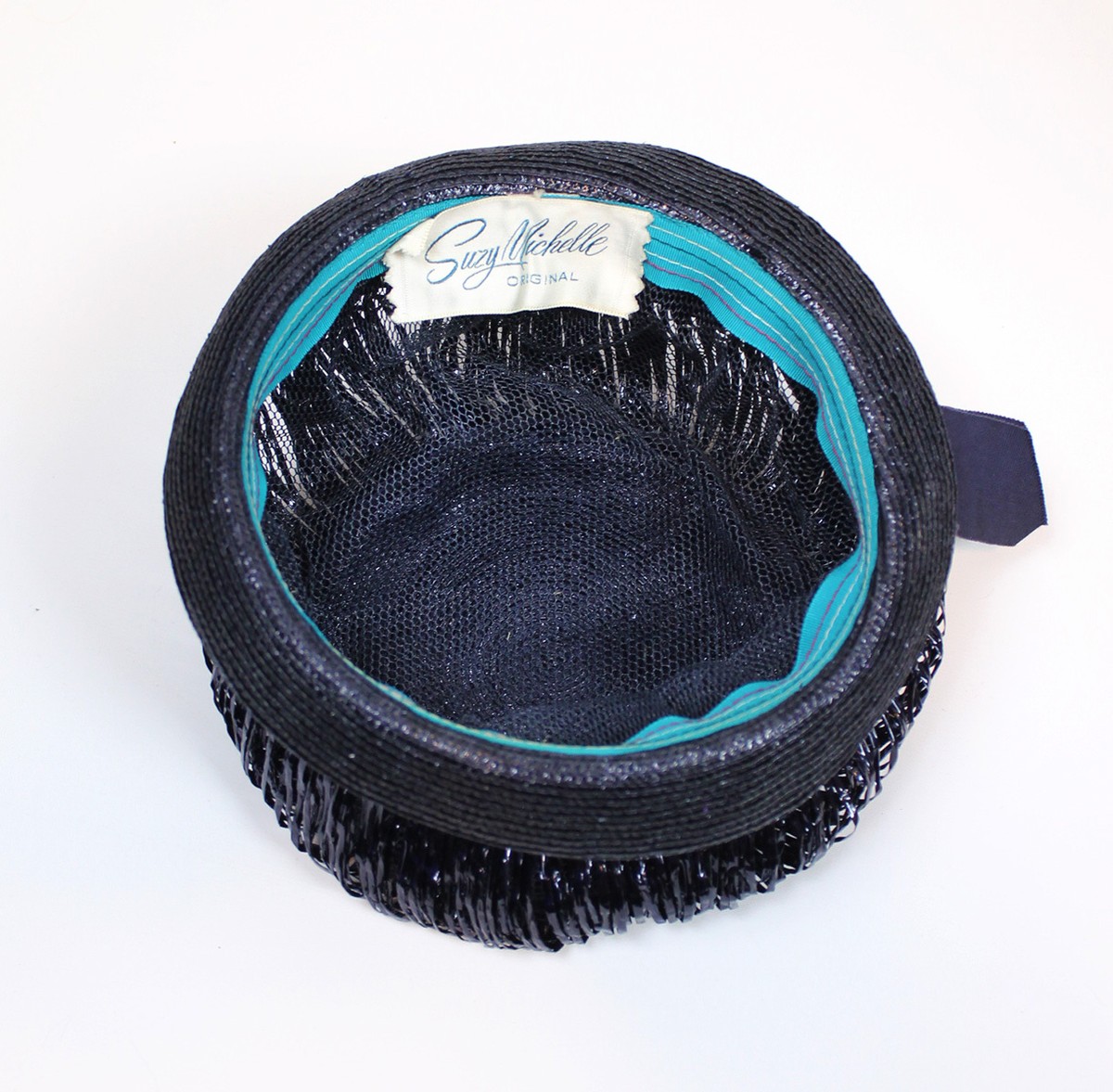 VTG 1960s Suzi B Black Raffia Straw Bubble Hat 1960s Black Raffia Bubble Hat | Vintage Mod Style - Etsy Finland main image 4
