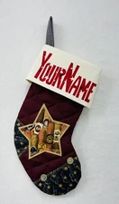 MINI STOCKING. CIGAR STAR .  Aunt Joys Personalized Christmas Stockings.