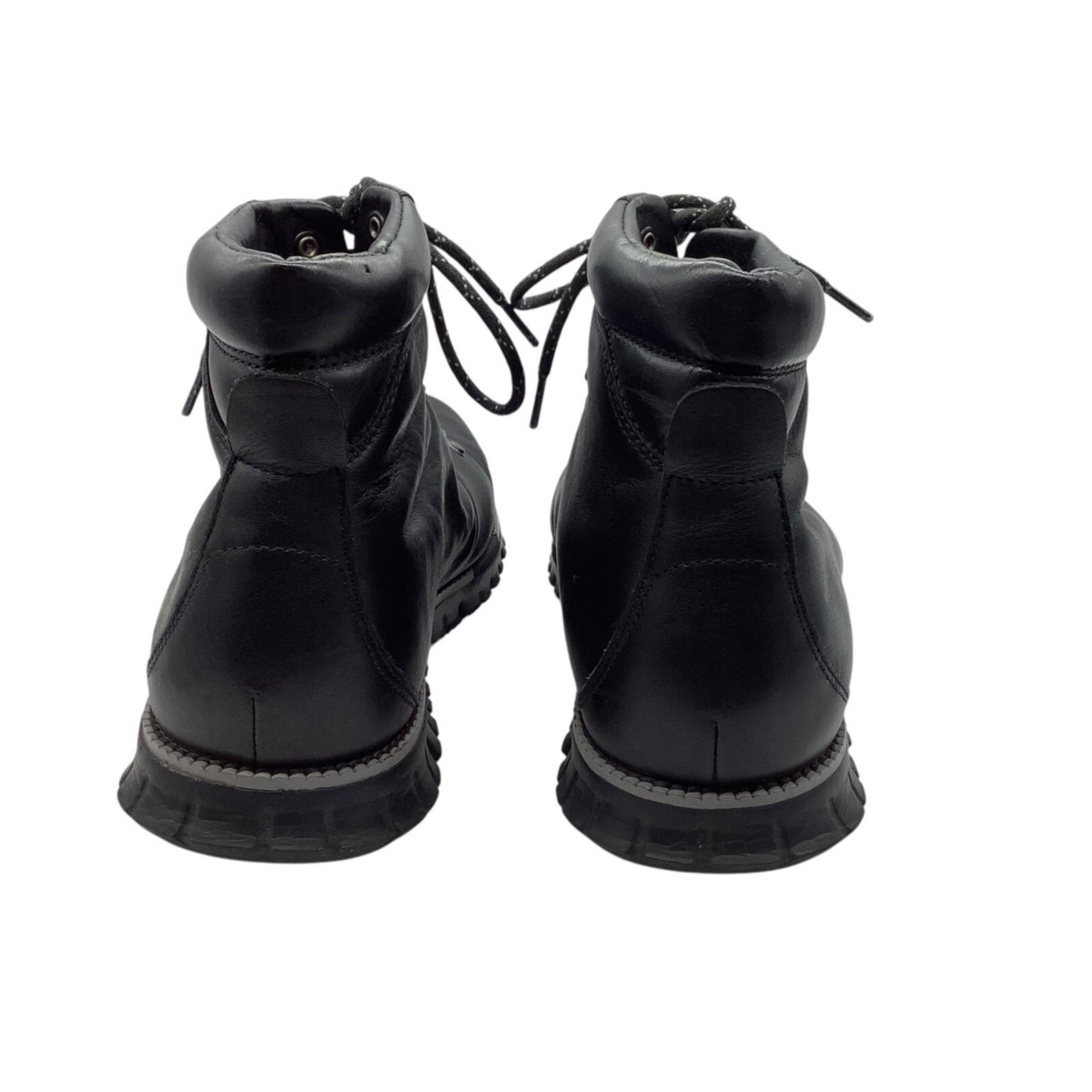 Cole Haan ZEROGRAND Black Leather‎ Hiking Boots Men Sz 10.5 Water Resistant COLE HAAN ZeroGrand Remastered Hiking Boots Waterproof mens main image 2