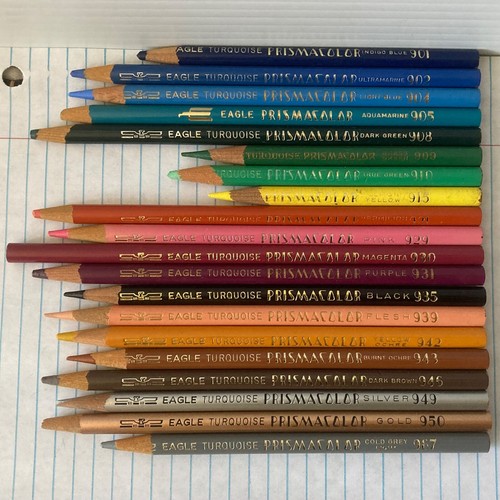 20 Vintage Eagle Turquoise Prismacolor Colored Pencils ChemiSealed eBay