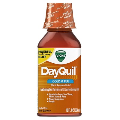 Vicks DayQuil Cold and Flu MultiSymptom Relief Original Flavor 12 ounces 1 ct