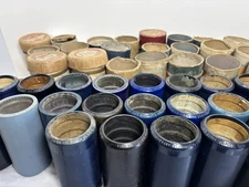 Edison Cylinder Record Lot 21 Records 22 Cardboard Tubes Gold Moulded Blue