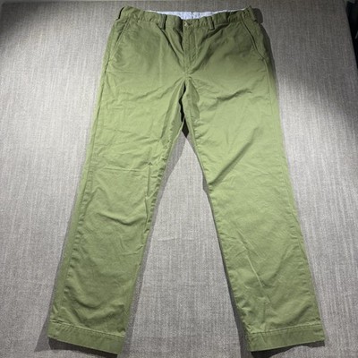 Polo Ralph Lauren Pants Mens 36x31 Green Bedford Chino Classic Fit Straight