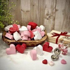 18Pcs Rustic Valentines Day Wooden Heart Decor Bowl Fillers Vintage Pink