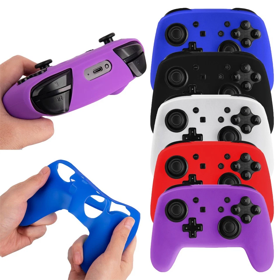 BAGMAXX Silikon Hülle für Nintendo Switch Pro Game Controller Flexibel Cover Rutschfest