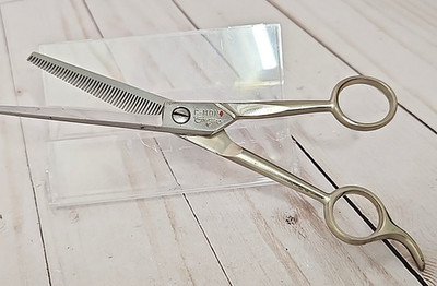 Vintage C-Mon  Peter J Michels Barber Scissors Dream Thinning Shears 7'' USA NY