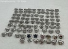 Womens Silver Plated Wedding Split Shank Rings Size 7 Mixed Lot 400 Grams — photo 2