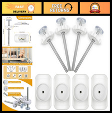 4 Pack Baby Gate Extension Spindle Rods M8, Pressure Mounted Pet Gate Hardware