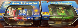 Lot of 2 Vintage Ken Schrader Revell #36 2000 M + M Brand Pontiac GP 1:64 Scale