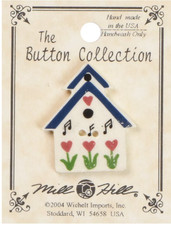 Mill Hill Ceramic Buttons 86131 Song Birdhouse