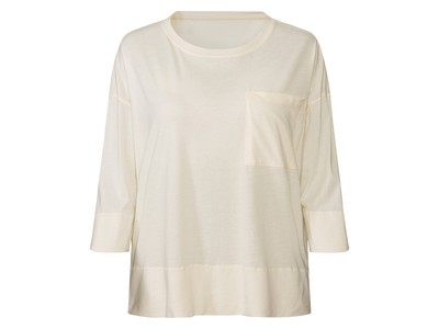 esmara  Damen Shirt mit 3/4-Ärmeln (naturweiß, S(36/38)) - B-Ware neuwertig