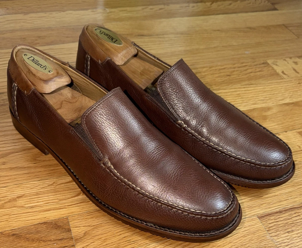 Tommy Bahama Mens Manhattan Island‎ Brown Leather Slip On Loafers Shoes 9 1/2M Tommy Bahama Mens 9 Captain Leather Boat | Mercari main image 2
