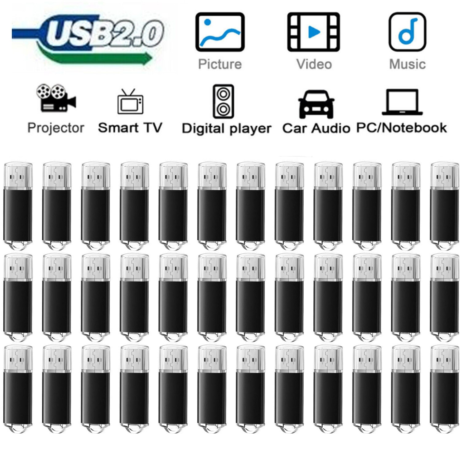 Pack de 30 memorias USB 16GB, unidades flash, almacenamiento USB 2.0, memoria tipo palito, imagen 2
