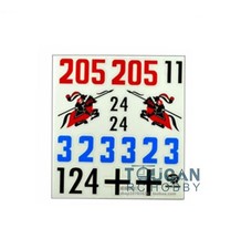 Henglong 1/16 Deutscher Königstiger RC-Panzer 3888A Dekorationsaufkleber Teil